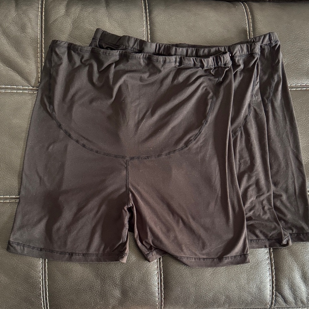 Women's Maternity Black Shapewear Shorts - Set of 3